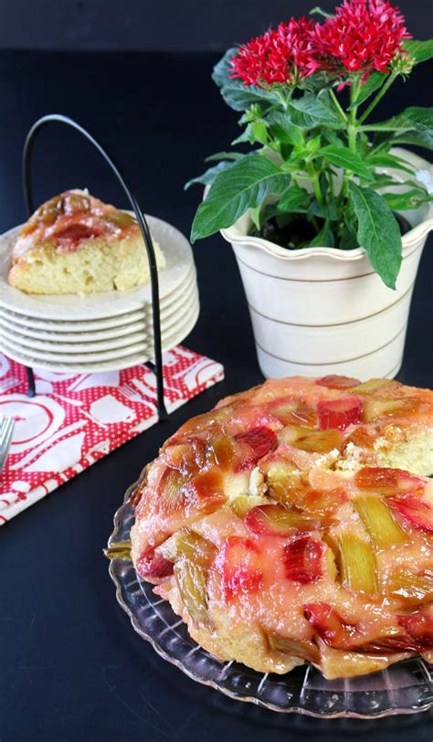 Rhubarb Upside Down Cake Recipes Food And Cooking