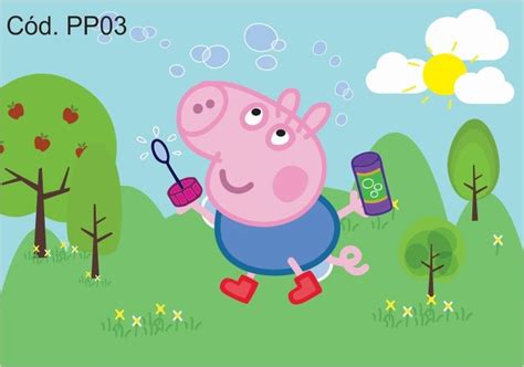 Painel De Festa Em Tecido George Pig X R Em Mercado Livre