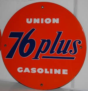 Union Plus Gasoline Porcelain Sign Porcelain Signs