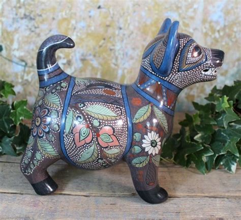 Colima Dog Handmade Hand Painted by Chon Chon Tonalá Pottery Mexican