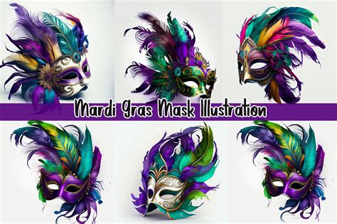 Mardi Gras Mask Illustration Graphic by Aspect_Studio · Creative Fabrica