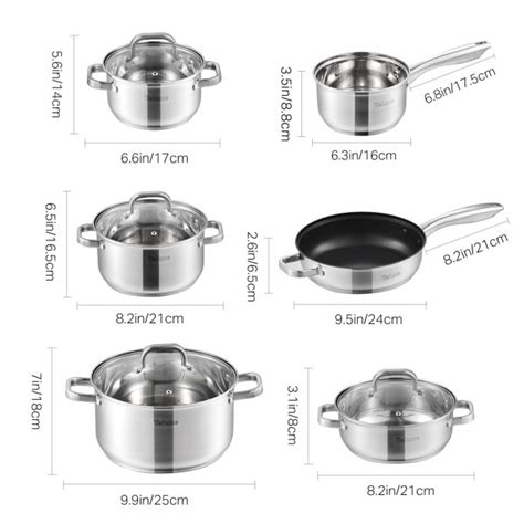 Velaze Eloria 10 Piece Stainless Steel Non Stick Cookware Set Wayfair