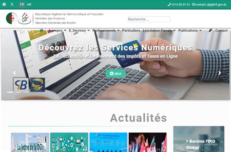 La Direction G N Rale Des Imp Ts Lance Son Nouveau Site Web