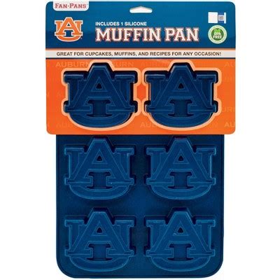 Masterpieces Fanpans Team Logo Silicone Muffin Pan Ncaa Auburn Tigers