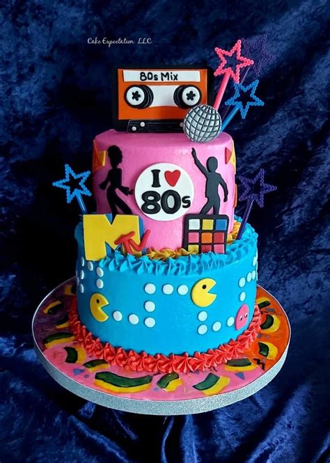 80 S Themed Birthday Cake 40th Birthday Cake For Women 80s Birthday