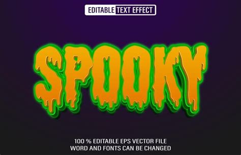 Premium Vector Spooky Halloween D Editable Text Effect