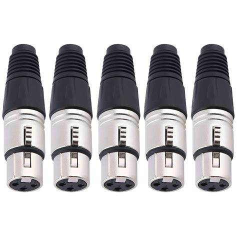 Pacote Conectores Plugs Xlr Linha F Mea Niquelado Polos