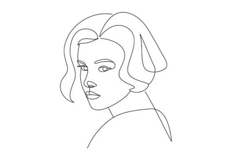 Lined Beauty Woman Continues Line Art Graphic By Subujayd · Creative