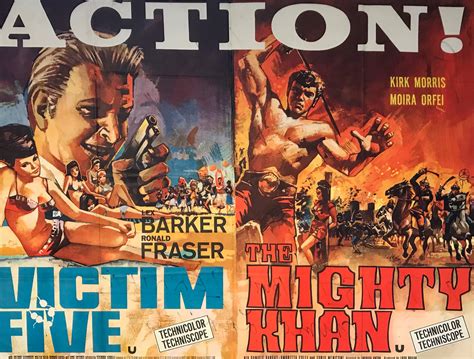 Victim Five / The Mighty Khan Double Bill UK Quad Movie Poster - BHP ...