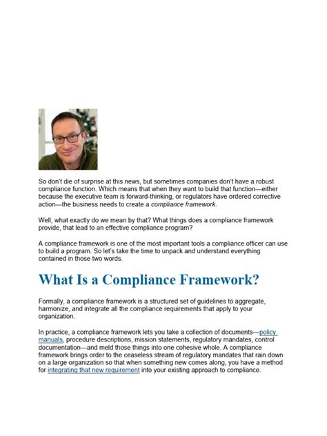 What Is A Compliance Framework | PDF | Regulatory Compliance | Bribery