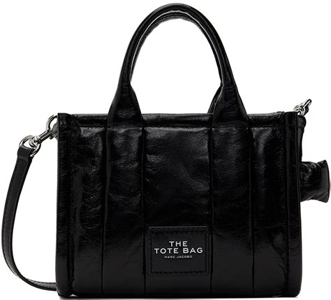 Marc Jacobs Black The Shiny Crinkle Mini Tote Marc Jacobs