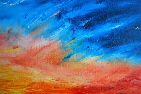 Original Abstract Impressionism Sunset Oil Painting - Etsy