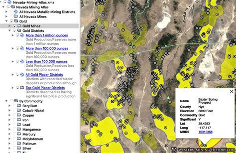 Nevada Gold Mine Map