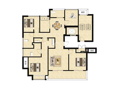 【绿城留香园上海绿城留香园楼盘】零居室户型图4室2厅1厨2卫建面 141m²房型图 上海贝壳新房