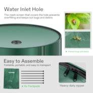 Collapsible Rain Barrel Gallon Green