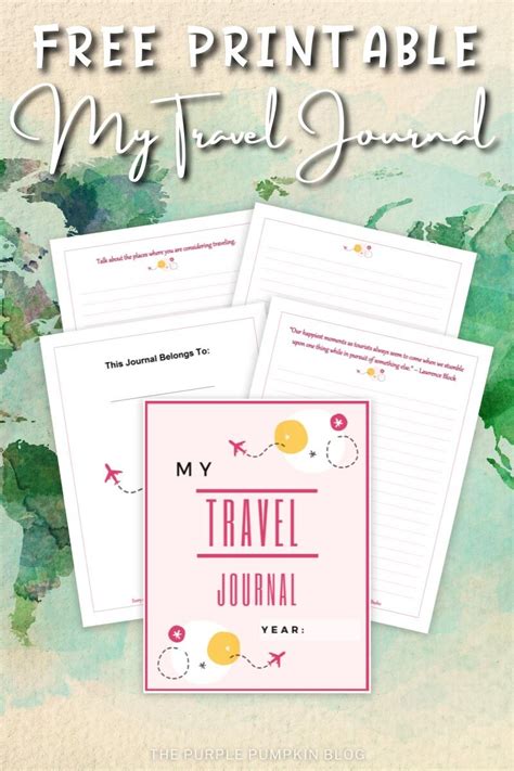 printable printable travel journal template ferymp
