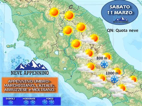 Previsioni Appennino 11 Marzo Residue Deboli Nevicate In Abruzzo