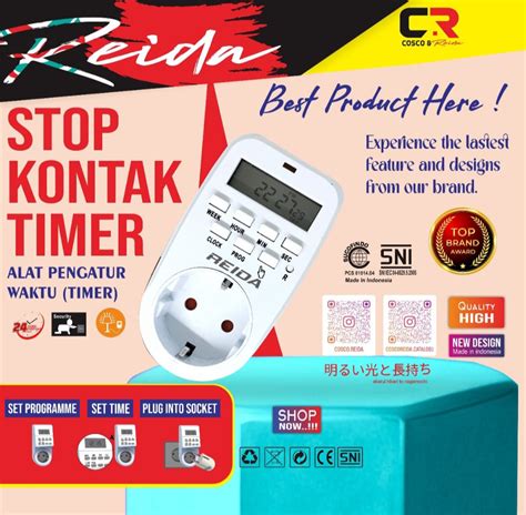 Stop Kontak Timer Digital Programmable Count Down Timer Analog Jam