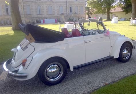 Location Volkswagen Coccinelle 1970 Blanche 1970 Blanche Bordeaux