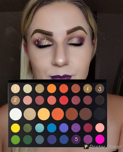 Look by number using the james Charles palette メイク 健康