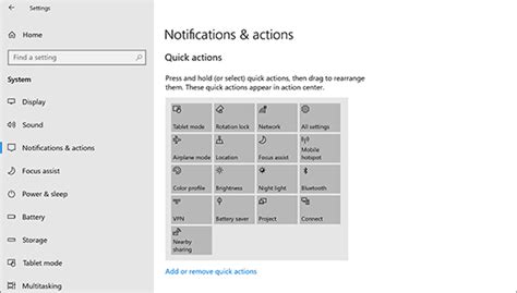 Change Notification And Quick Settings In Windows Microsoft Support