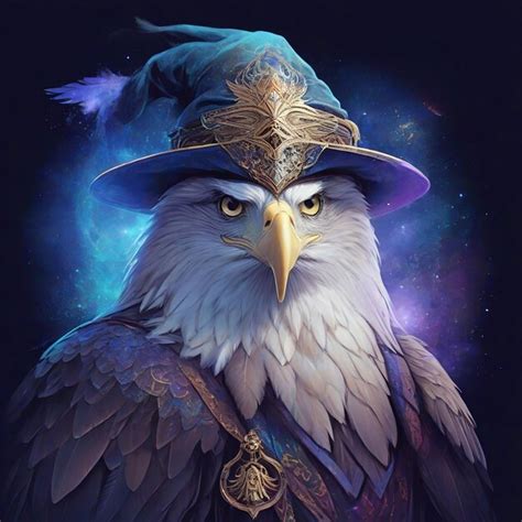 Premium AI Image Old Wise Mystical Wizard Owl