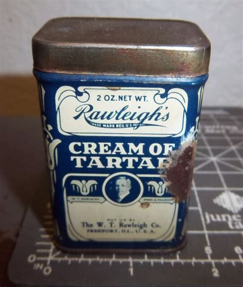 Vintage Rawleigh S Cream Of Tartar 2 Oz Spice Tin Tin Is Empty Great