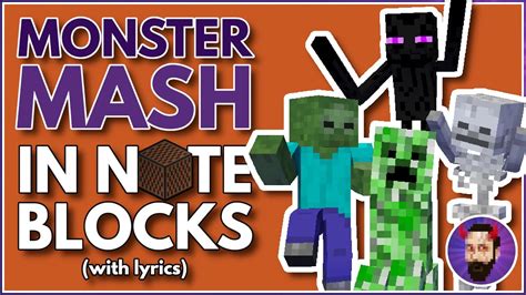 Monster Mash In Minecraft ♪ Note Block Song With Lyrics Youtube