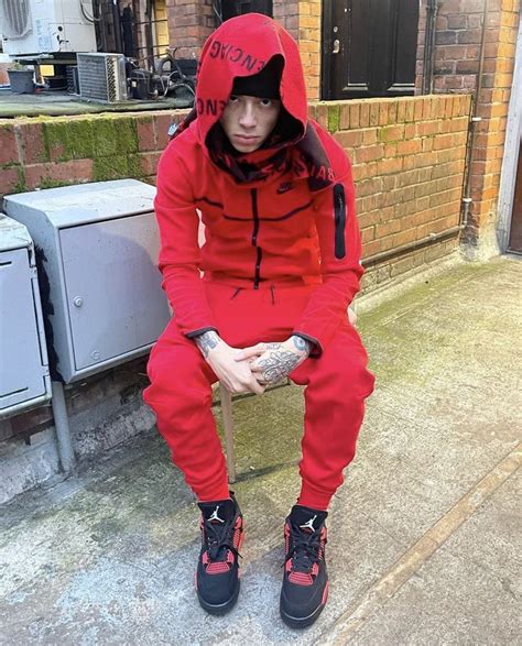 Pin By Layla Balsink On Favs Nike Tech Tracksuit Red Tracksuit Red