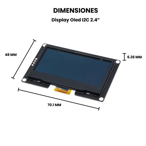 Display Oled I2C 2 4 128x64 Blanco Azul Amarillo UNIT Electronics