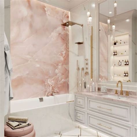 Pink Marble Bathroom | Bathroom decor luxury, Bathroom interior design ...