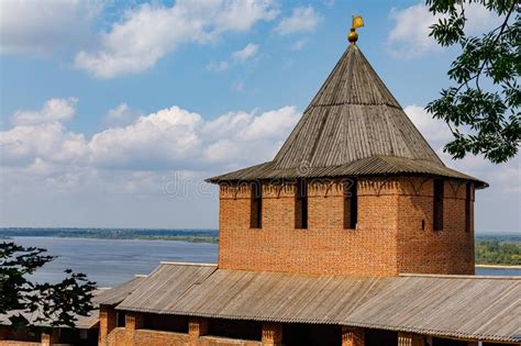 Der Alte Russische Kreml Mauer Und Turm Des Kremls Der Kreml In