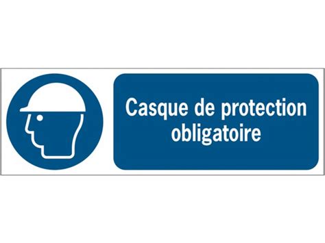 Panneaux Iso D Obligation Message Horizontal Casque De