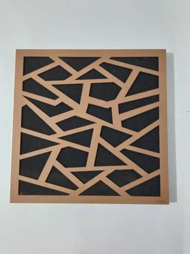 Kit Difusor Acustico Mdf Cru Modelo Geometrico X Parcelamento