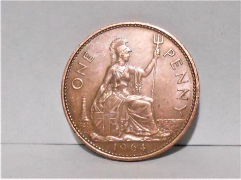 1964 Great Britain 1 Penny Large Coin For Sale Buy Now Online Item