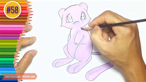 Learn How To Draw Mew From Pokemon Step By Step Drawing For Children