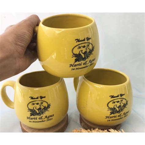 Jual Souvenir Gelas Mug Donat Ukuran Ml Bahan Kramik Custom Desaign