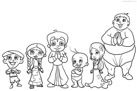 Chota Bheem Coloring Pages To Print And Sketch