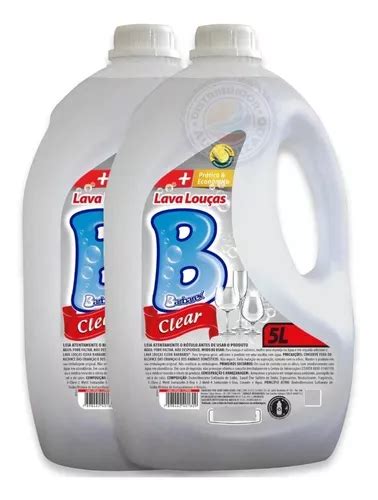 Kit 2 Detergente Lava Louças Clear 5 Litros Barbarex MercadoLivre