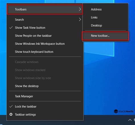 How To Pin A Folder To Taskbar In Windows Stackhowto