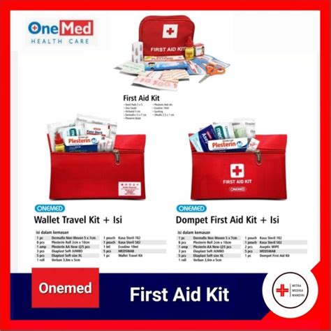 Jual Onemed First Aid Kit Bag Merah Isi Dompet First Aid Kit Isi