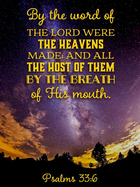 By The Word Of The LORD Were The Heavens Made And All The Host Of