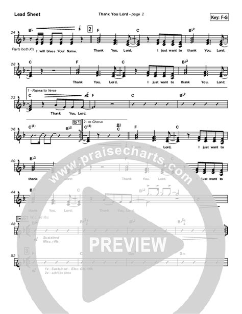 Thank You Lord Sheet Music Pdf Don Moen Praisecharts