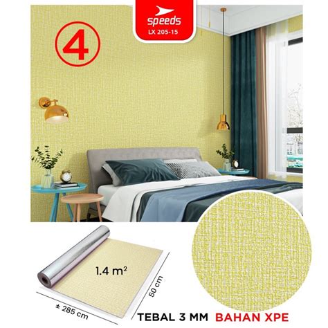 Jual Speeds Wallpaper Dinding Foam Roll Motif Kain Linen Wallpaper