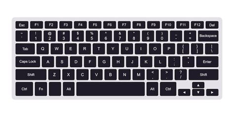 Teclado Qwerty De Computadora Port Til Con Botones De Teclas Negras