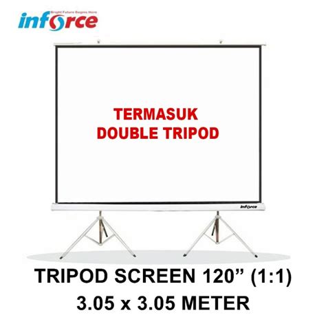 Promo Tripod Screen Projector Layar Proyektor Inforce Cicil