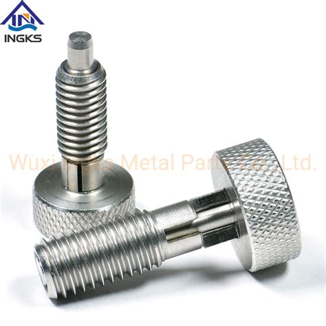 Stainless Steel Self Locking Knurled Head Spring Loaded Pin Indexing