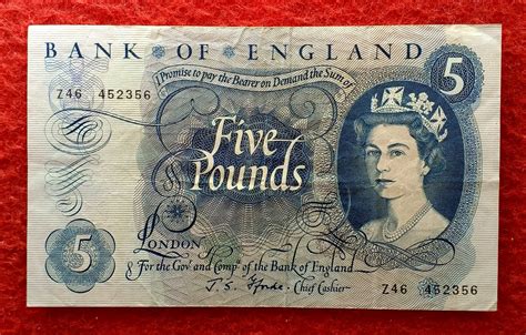 England Pounds Queen Elizabeth Ii Banknote Sns Coins