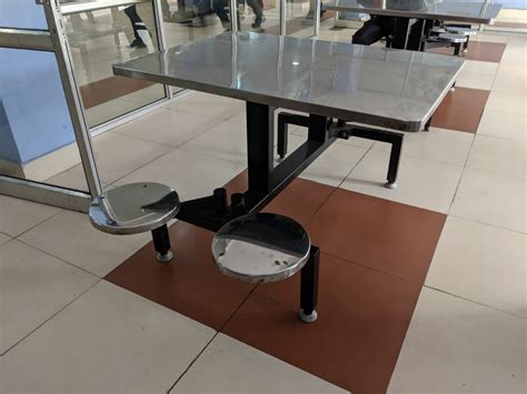 Satyam Silver Canteen Table Stainless Steel Seating Capacity Size