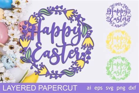 Easter Eggs Cut Files Bundle Easter Tags Graphic By Lasercutano